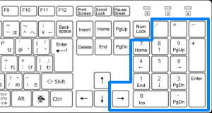 舞優電Ｖの単純な計算に使うキーボード